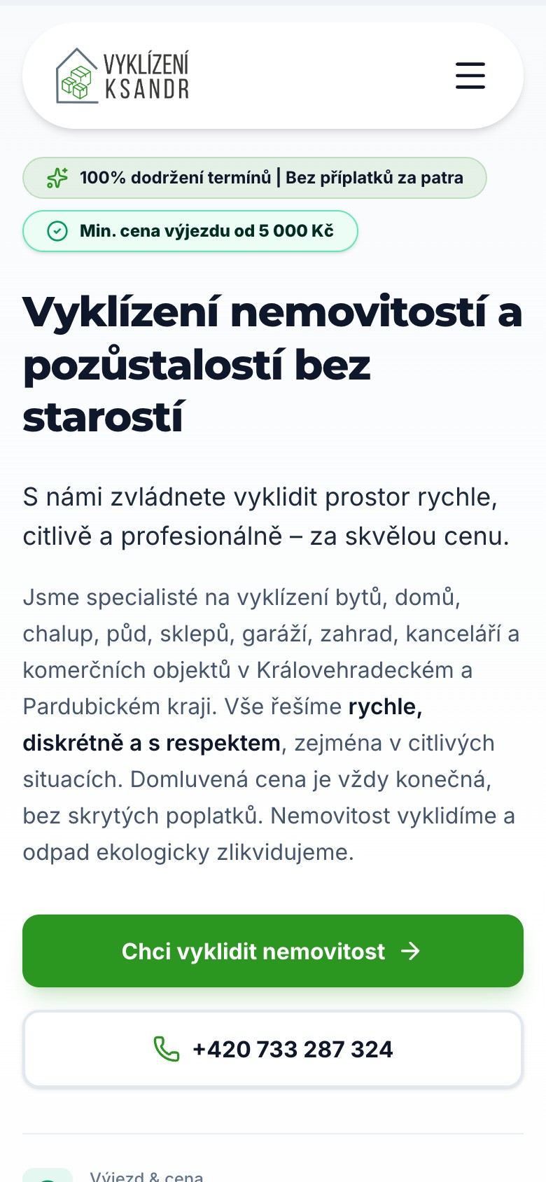 Mobilní verze vyklizeniksandr.cz